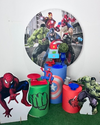 Alugue Decoração Tema Vingadores  ( Modelo 1 ) - BGI FESTAS
