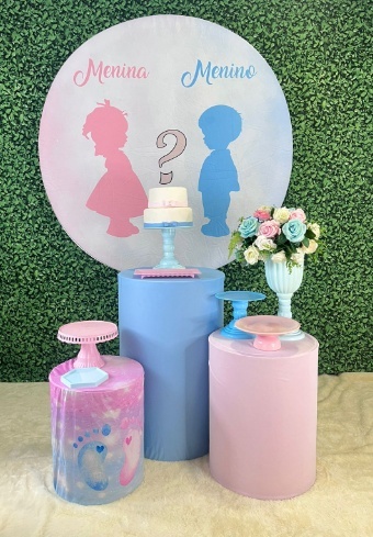 Alugue Decoração Tema Chá Revelação  ( Modelo 1 )     - BGI FESTAS