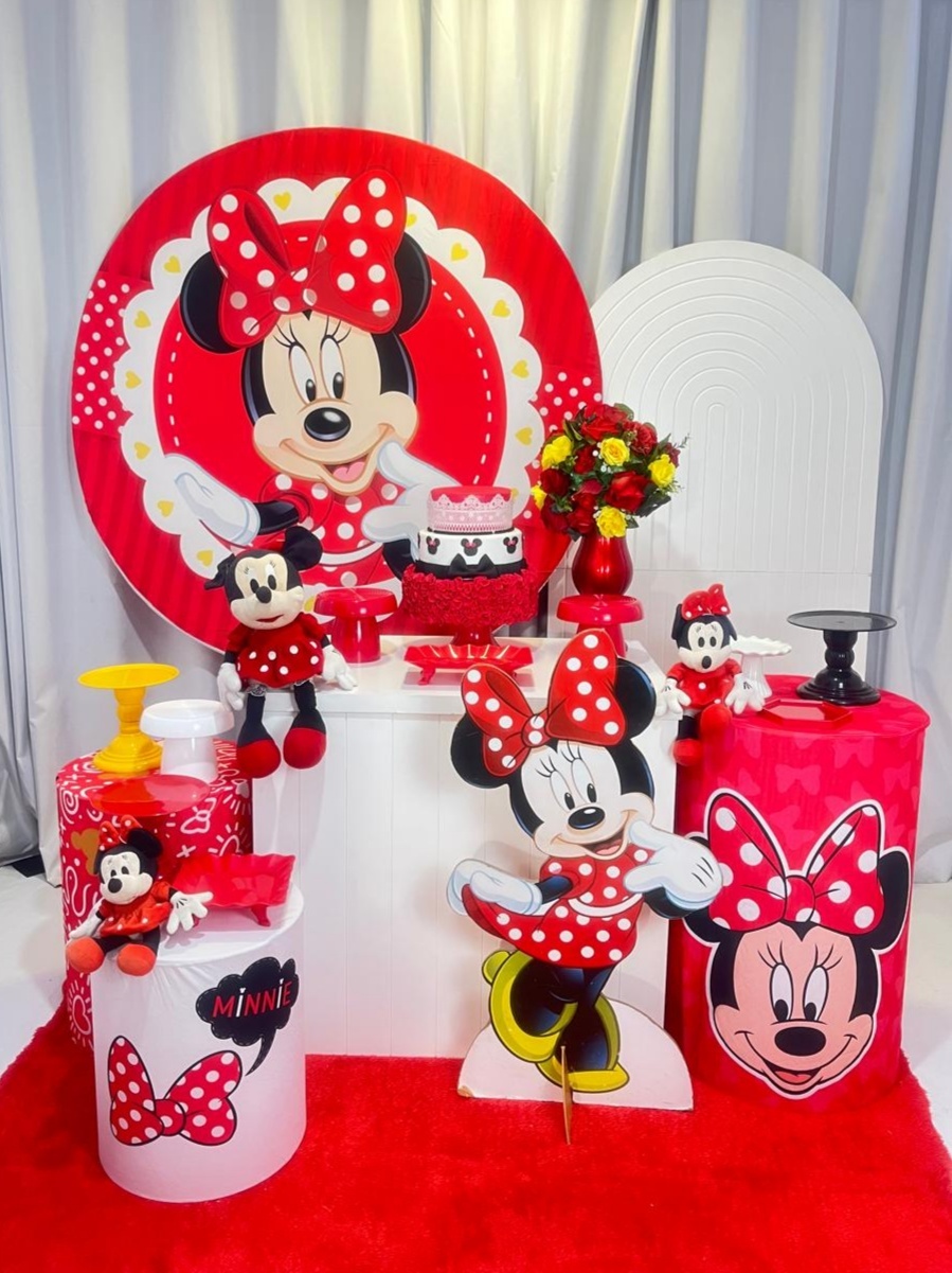 Alugue Decoração Tema Minnie Mousse Vermelha ( Modelo 3) - BGI FESTAS