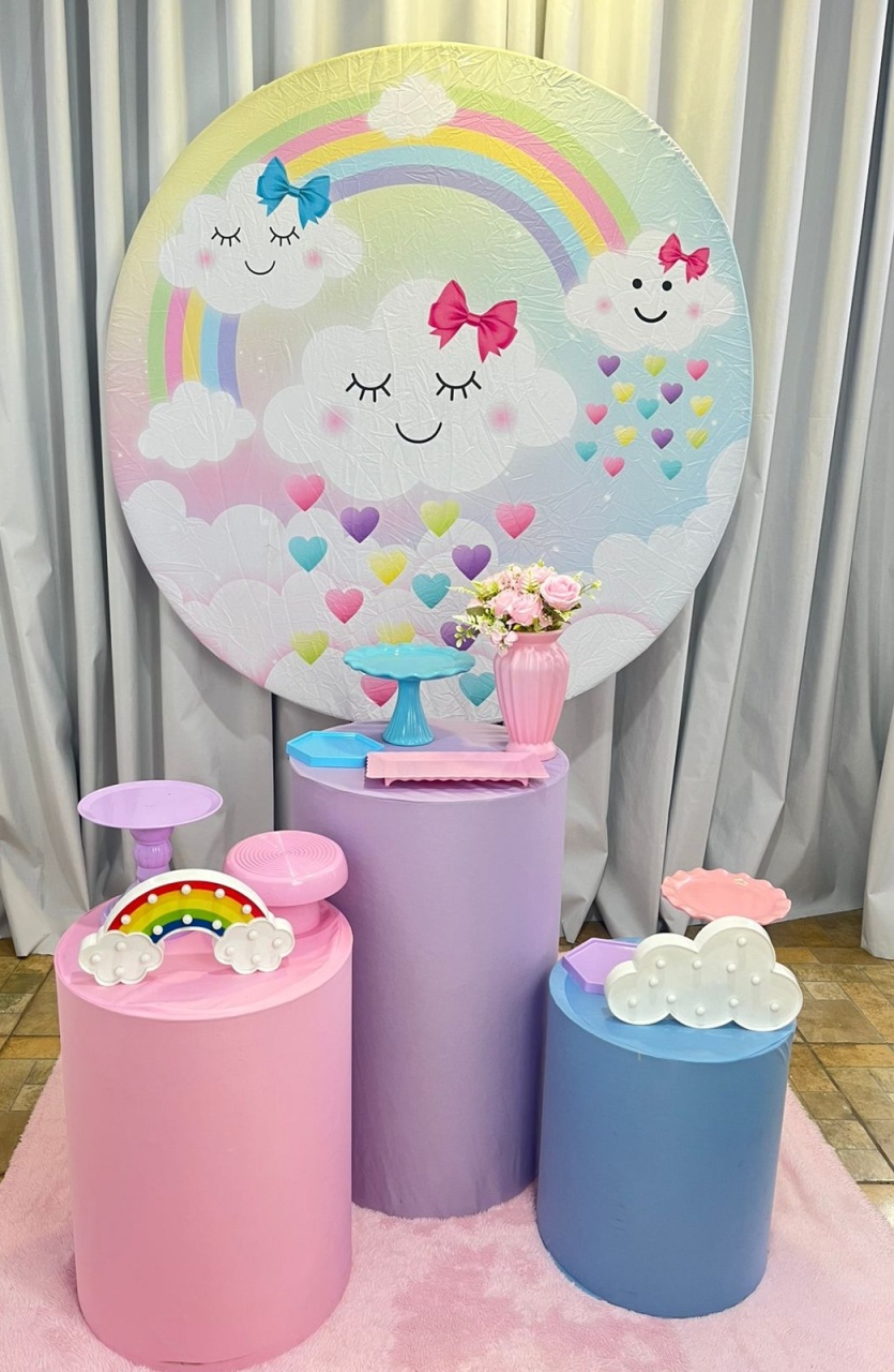 Alugue Decoração Tema Chuva de Bençãos (Modelo 1) - BGI FESTAS