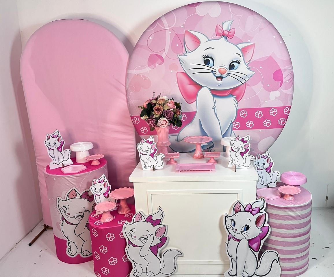 Alugue Decoração Tema Gata Marie ( Modelo 2 )  - BGI FESTAS