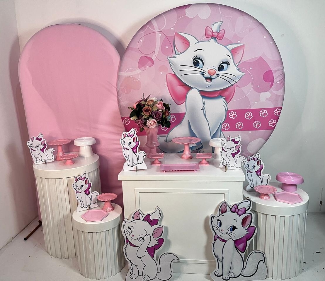 Alugue Decoração Tema Gata Marie ( Modelo 3 )  - BGI FESTAS