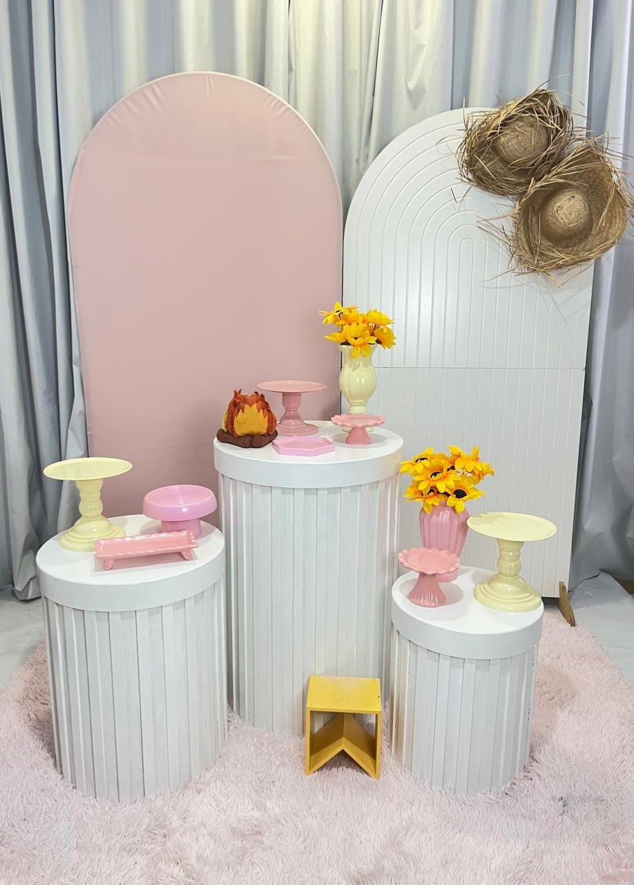 Alugue Decoração Tema Arraia Rosa ( Modelo 1) - BGI FESTAS
