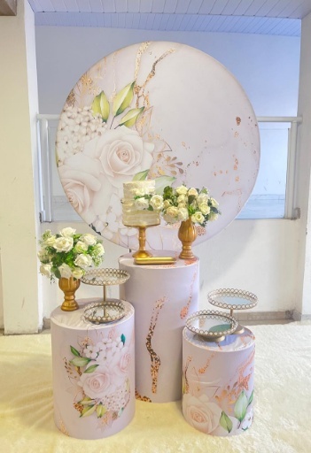 Alugue Decoração Tema Flores Brancas   - BGI FESTAS
