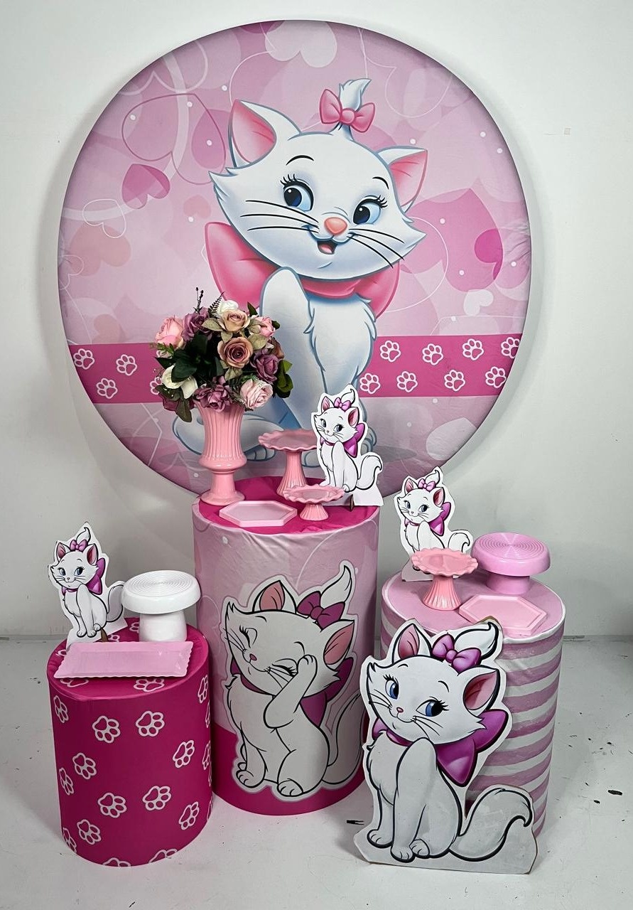 Alugue Decoração Tema Gata Marie ( Modelo 1 )     - BGI FESTAS