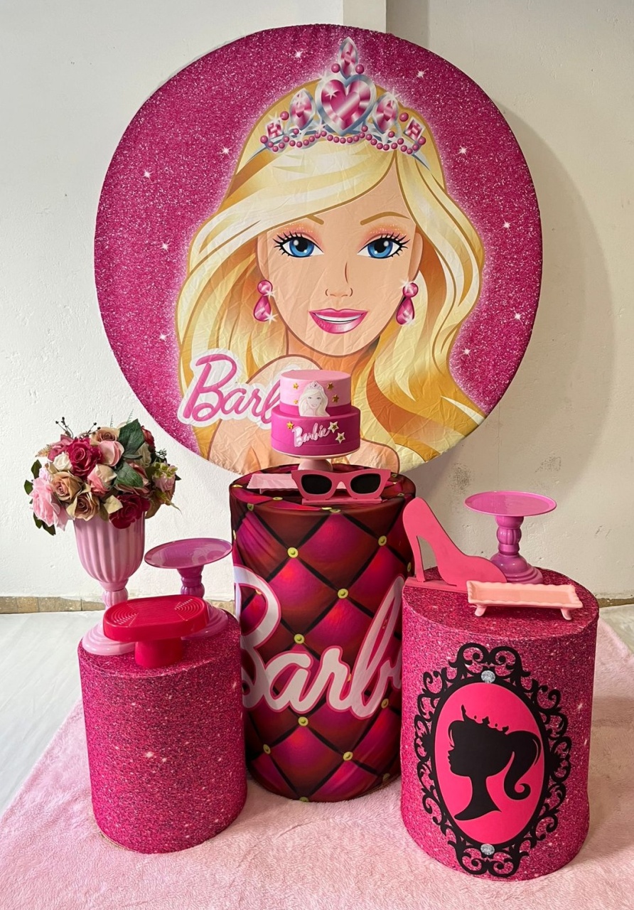 Alugue Decoração Tema Barbie (Modelo 1)  - BGI FESTAS