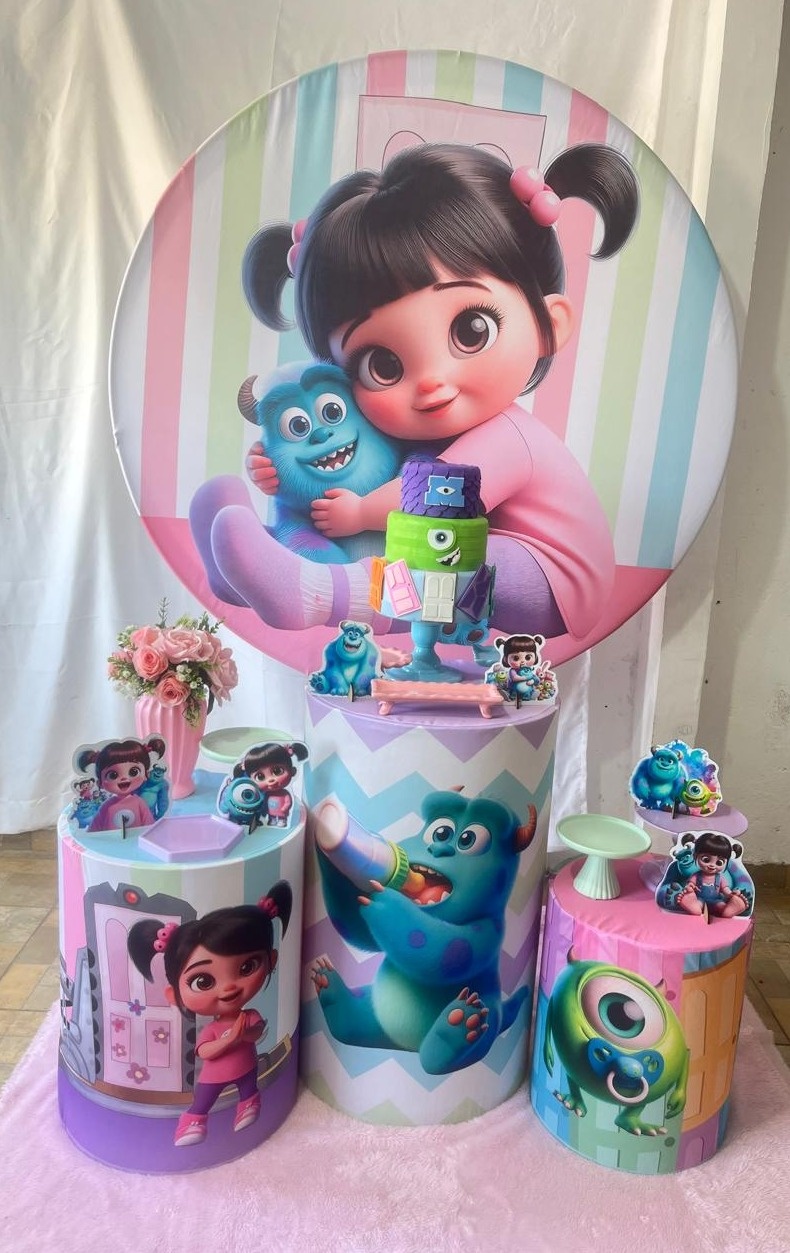 Alugue Decoração Tema Boo Monstros S.a de I.a  ( Modelo 1 )     - BGI FESTAS