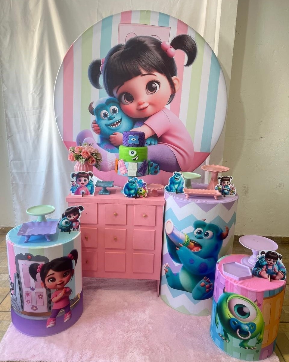 Alugue Decoração Tema Boo Monstros S.a de I.a  ( Modelo 2 )    - BGI FESTAS
