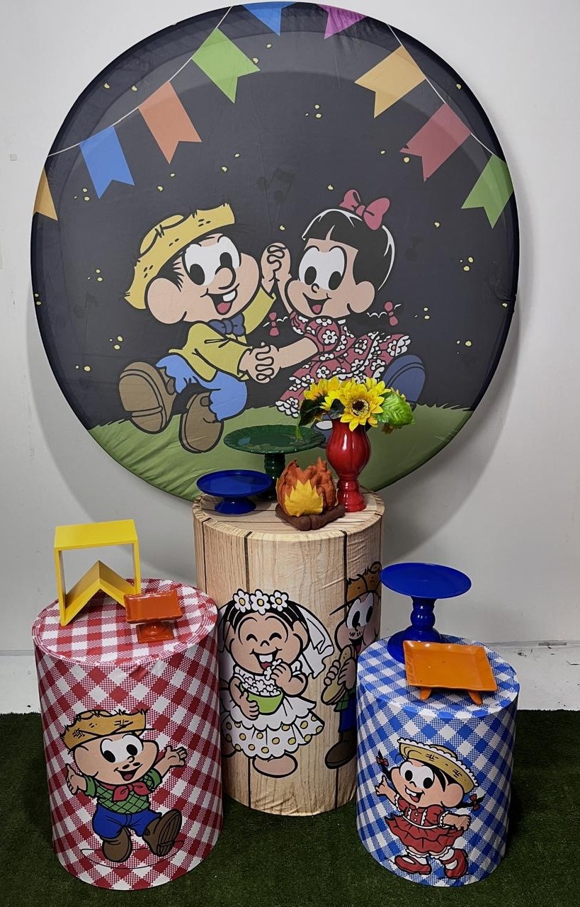 Alugue Decoração Tema Festa Junina  Turma da Monica ( Modelo 1 )         - BGI FESTAS