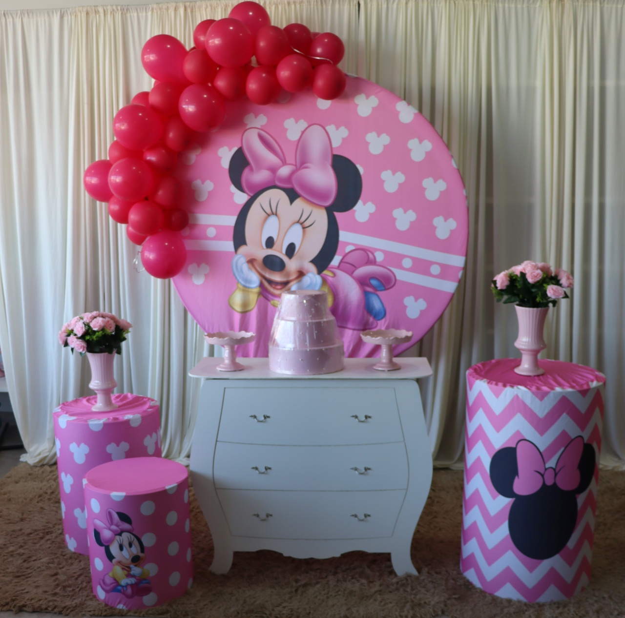 Tema Minnie Rosa - belas festa 