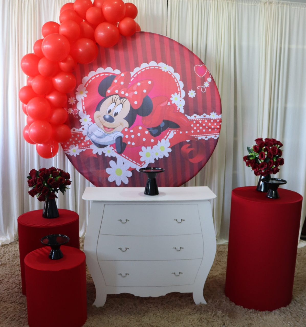 Tema Minnie Vermelha  - belas festa 
