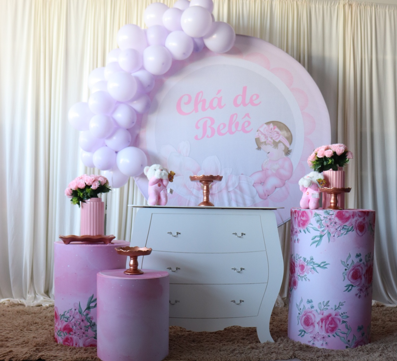 Tema Chá de Bebe Menina  - belas festa 
