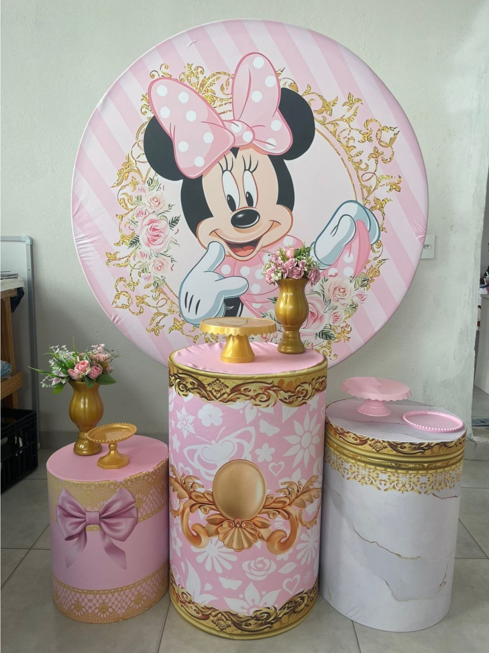 Kit P Minnie Com Balão - labeladecor