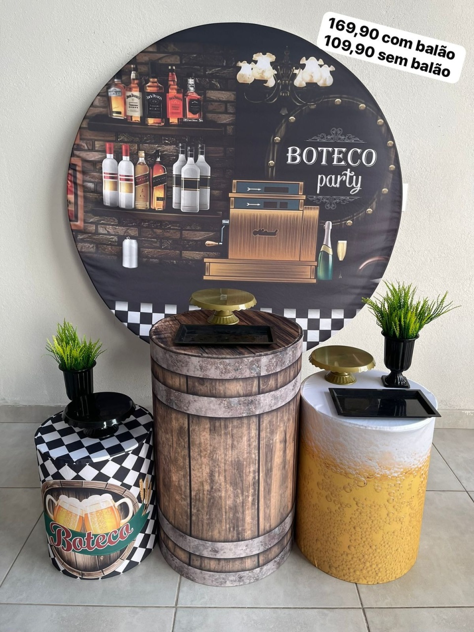 Kit P Boteco Party  Sem Balão  - labeladecor