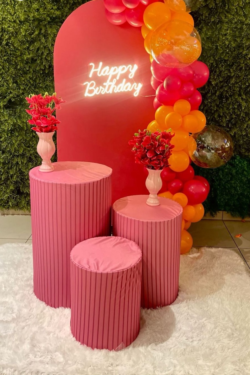 Kit P Romano Rosa + Happy Com Balão - labeladecor