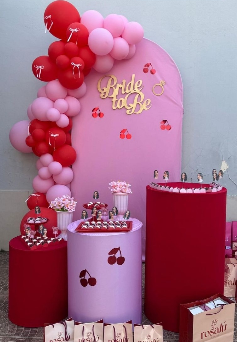 Kit P Bride To Be Rosa E Vermelho - labeladecor