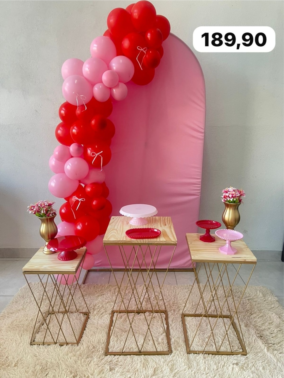 Kit P Romano Rosa Chá de Lingerie Com Balão - labeladecor