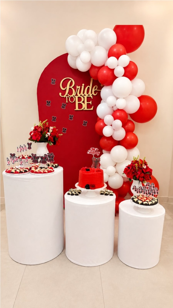 Kit P Chá Lingerie Vermelho - labeladecor