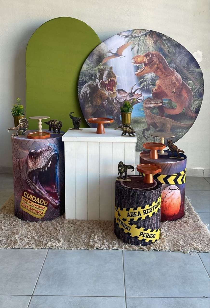 Kit G Dinossauro Com Balão - labeladecor