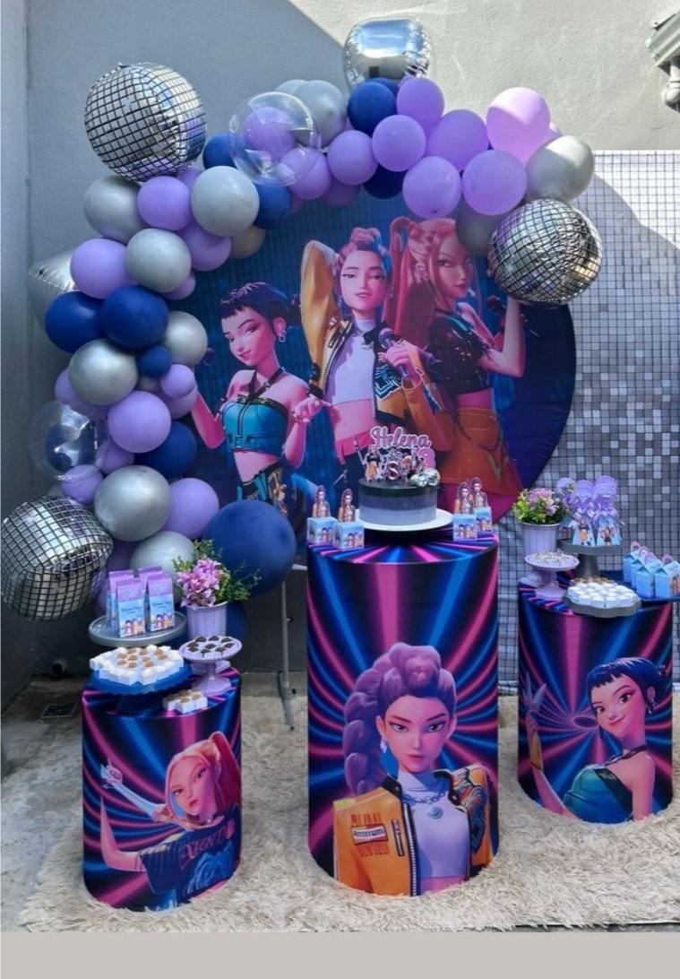 Kit P Guerreira Do K-Pop Com Balão Sem Tapete  - labeladecor