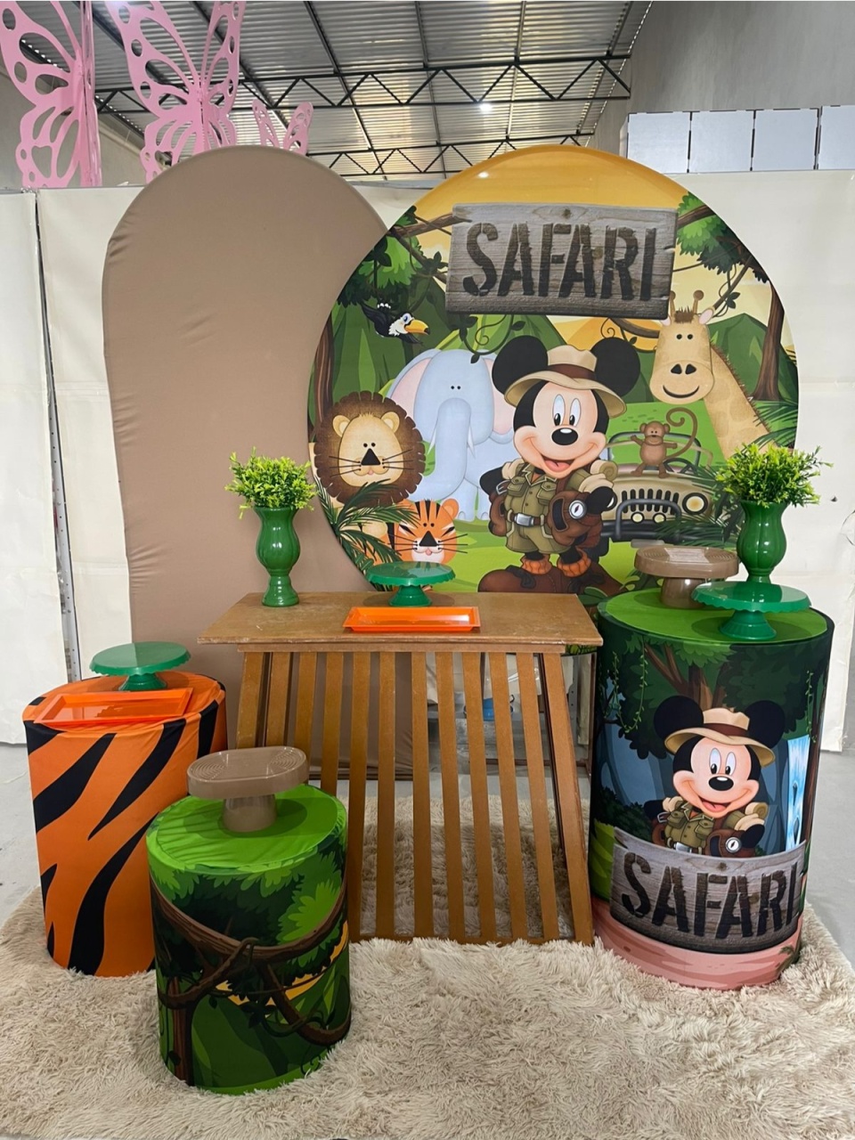 Kit G Mickey Safari Com Balão - labeladecor
