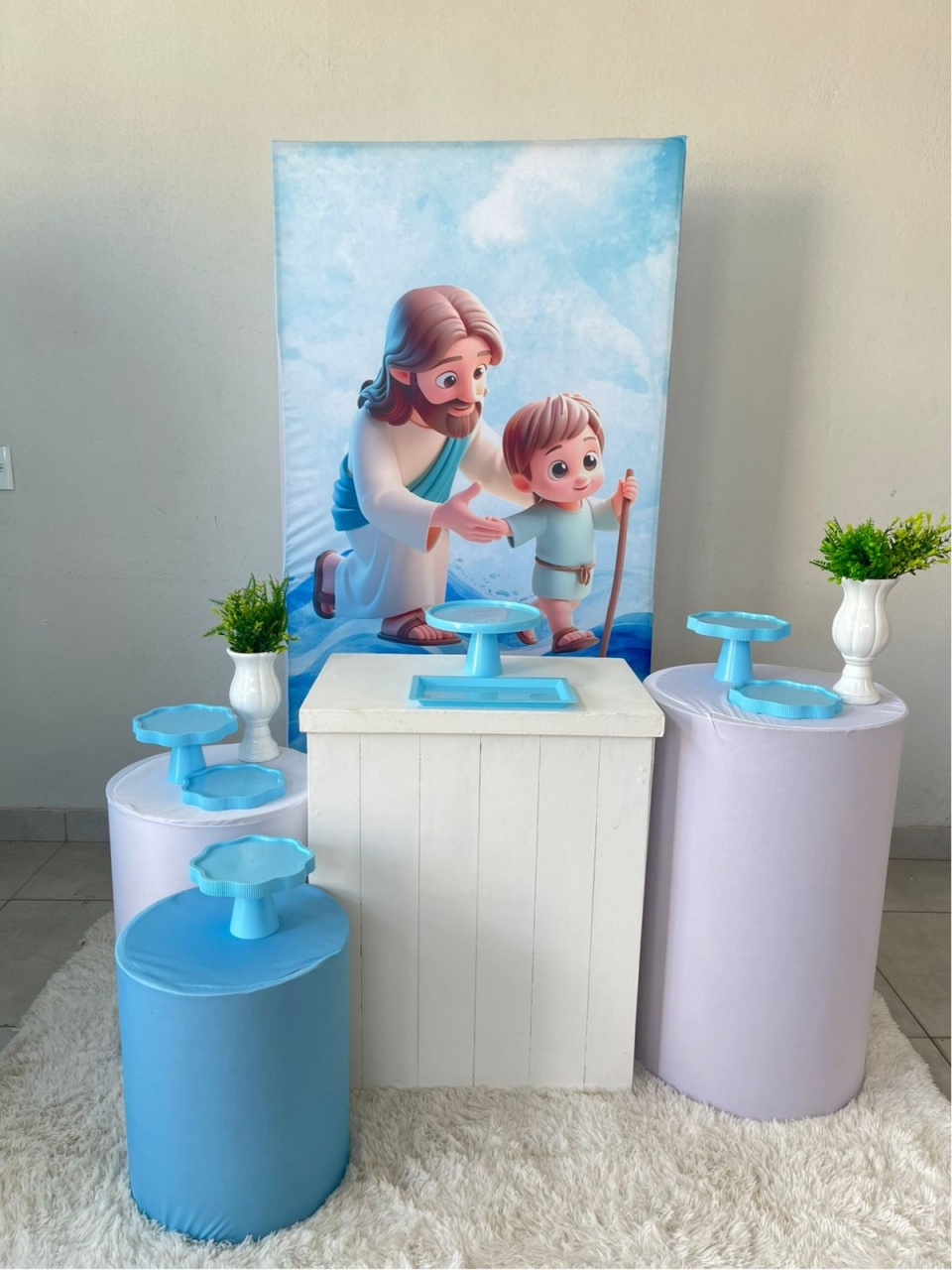 Kit M Painel Quadrado Jesus Com Balão - labeladecor