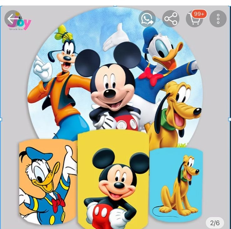 Kit P Turma Mickey Com Balão - labeladecor