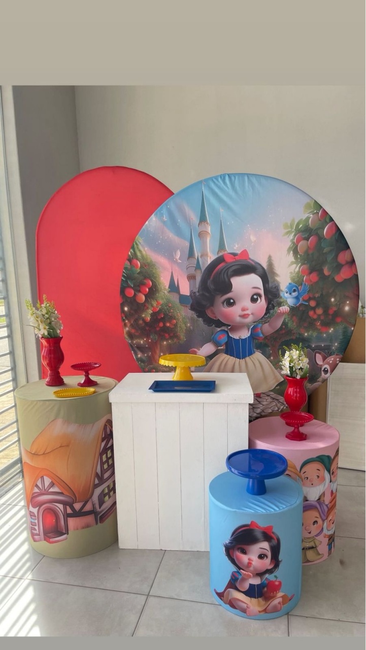 Kit G Branca de Neve Baby Com Balão - labeladecor
