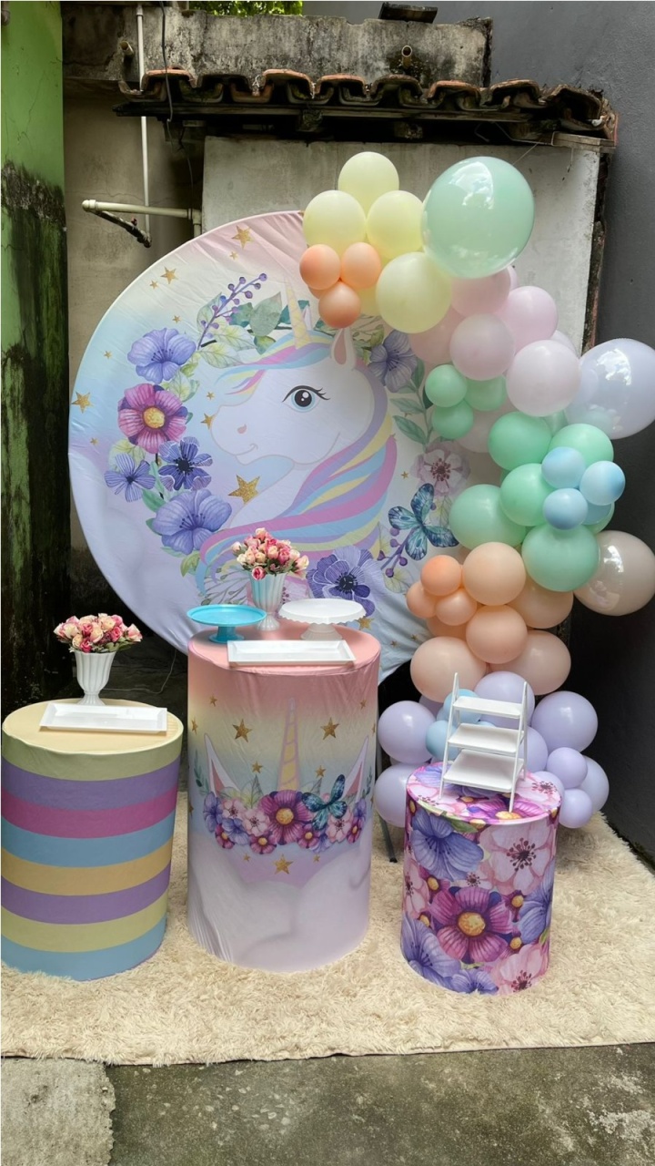 Kit P Unicórnio Com Balão - labeladecor