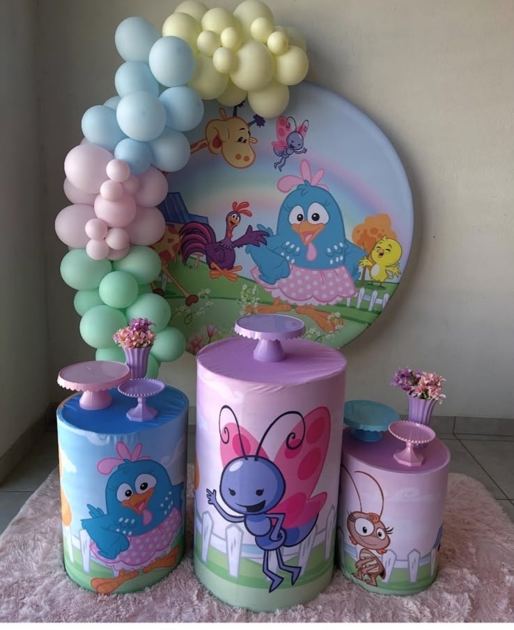 Kit P Galinha Pintadinha Feminino Com Balão - labeladecor