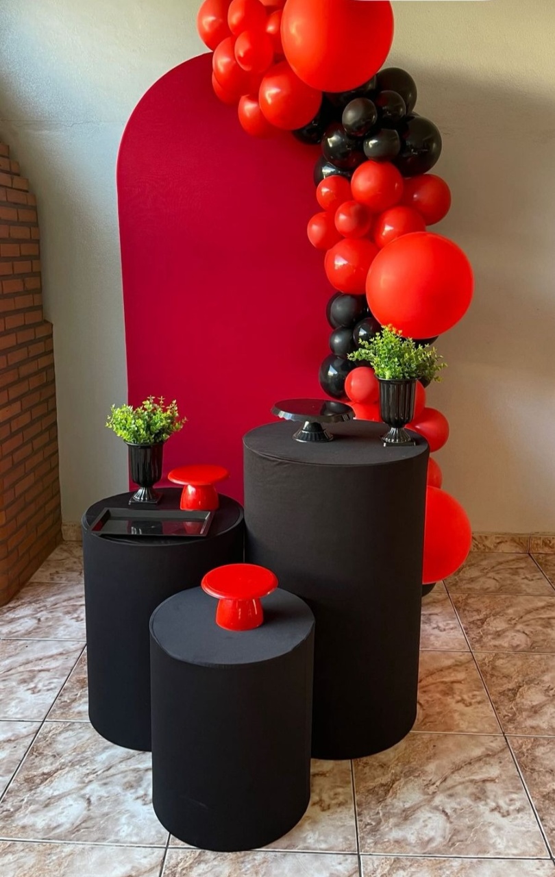 Kit P Romano Vermelho Com Balão - labeladecor