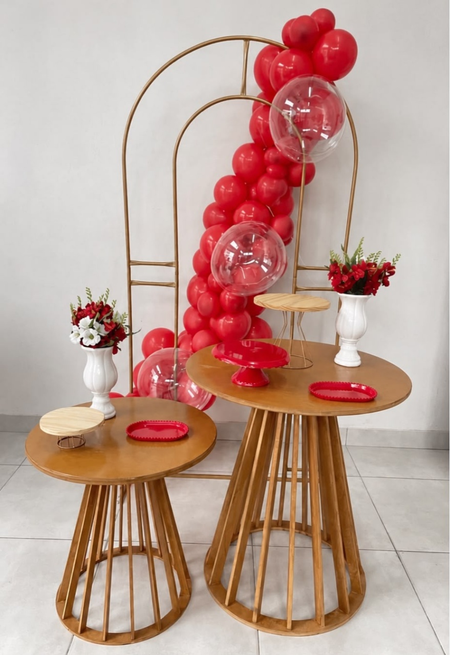 Kit M Cha Lingerie Vermelho Painel Vasado - labeladecor