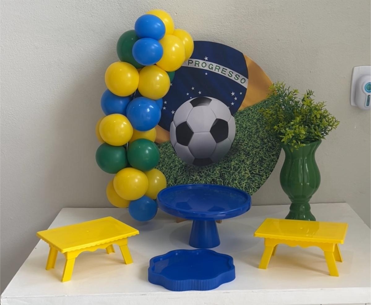 Kit Mesa Brasil Com Balão - labeladecor