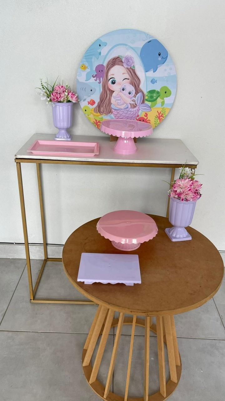 Kit Mesa Sereia Baby Com Mesa - labeladecor