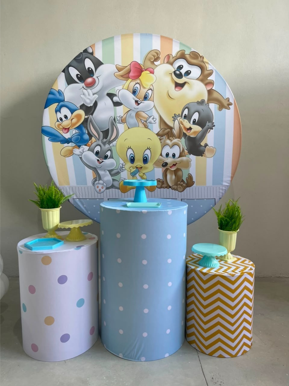 Kit P Baby Looney Tunes Com Balão - labeladecor