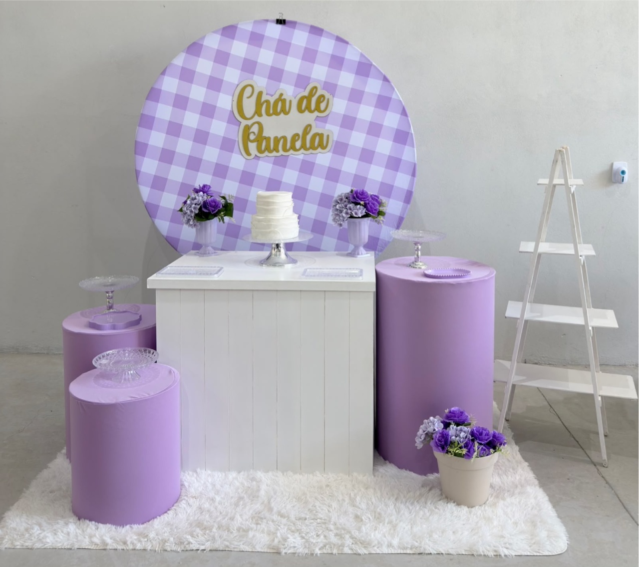 Kit M Chá de Panela Lilás Com Balão - labeladecor