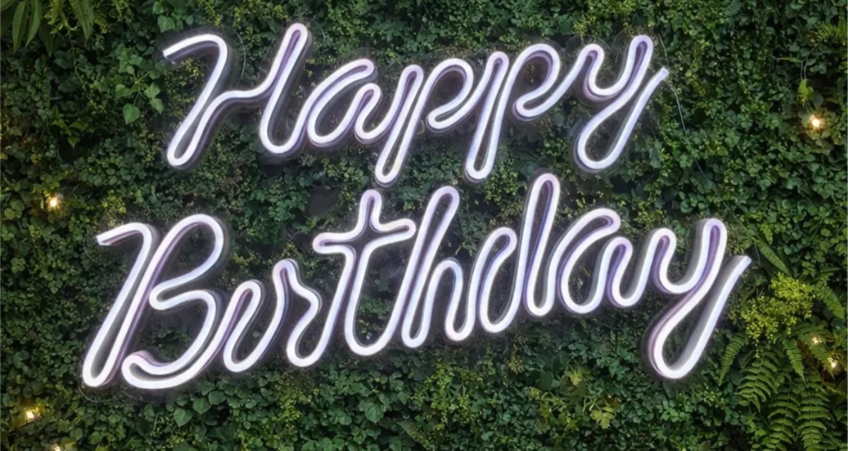  Led “Happy Birthday  Luz Fria  - labeladecor