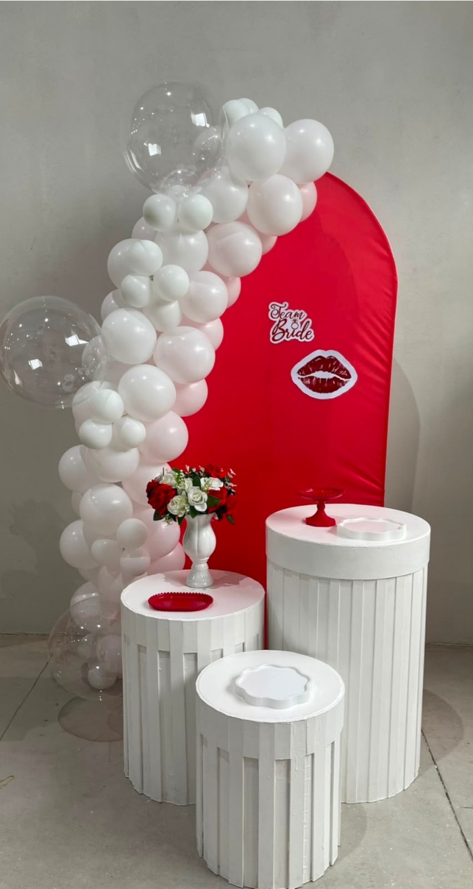 Kit P Cha Lingerie Vermelho Branco - labeladecor