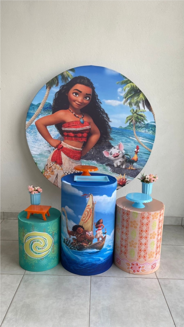 Kit P Moana Com Balão - labeladecor