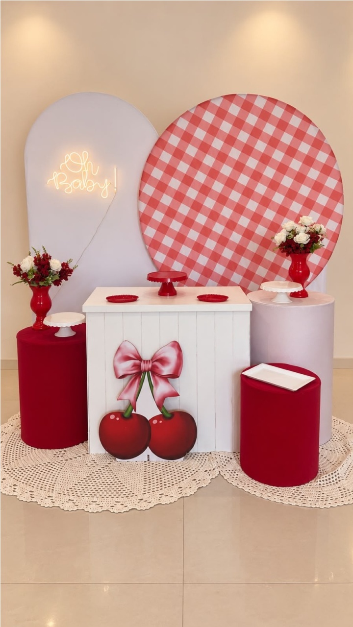 Kit Chá de Bb - Cerejinha - labeladecor
