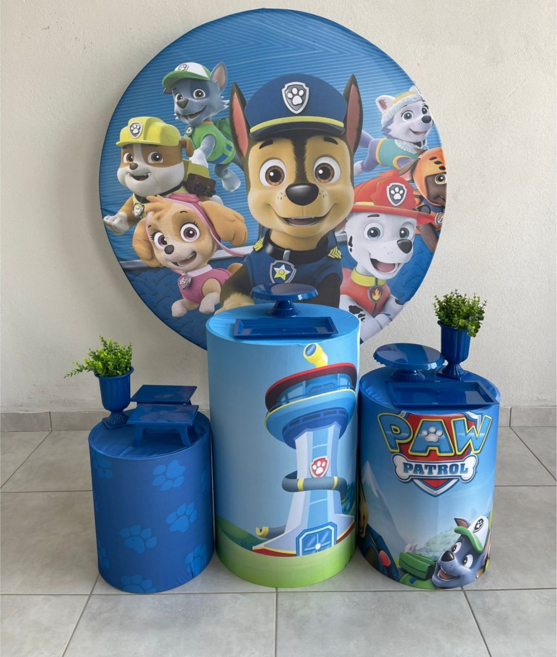 Kit P Patrulha Canina Com Balão - labeladecor