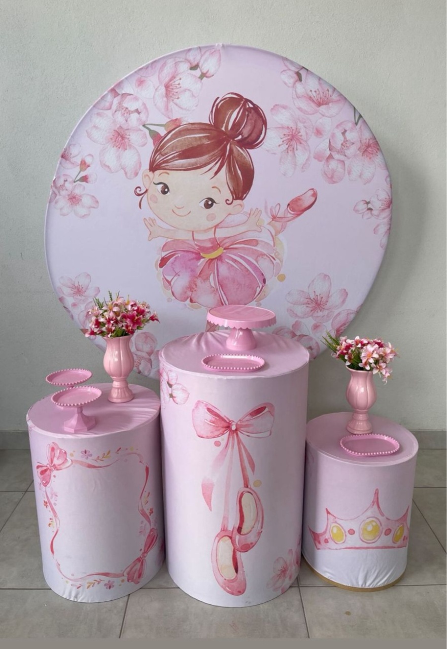 Kit P Bailarina Rosa Sem Balão - labeladecor
