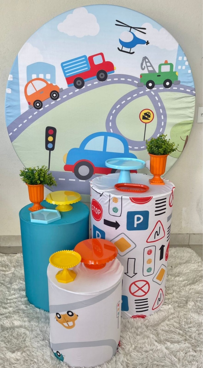 Kit P Carrinho Com Balão Com Tapete  - labeladecor