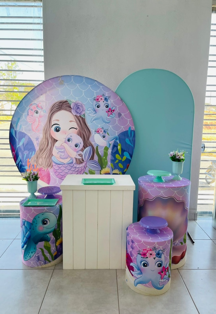 Kit G Sereia Baby Com Balão - labeladecor