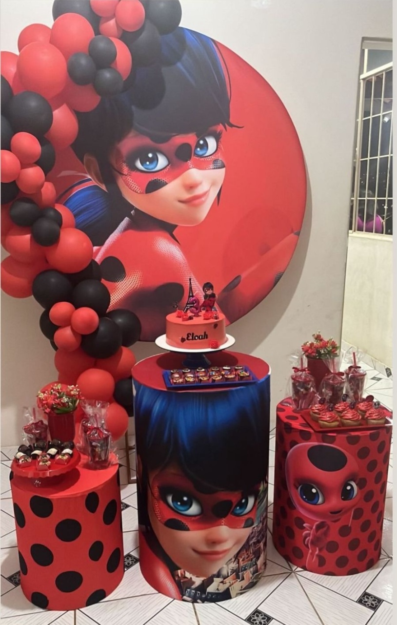 Kit P Ladybug Com Balão - labeladecor