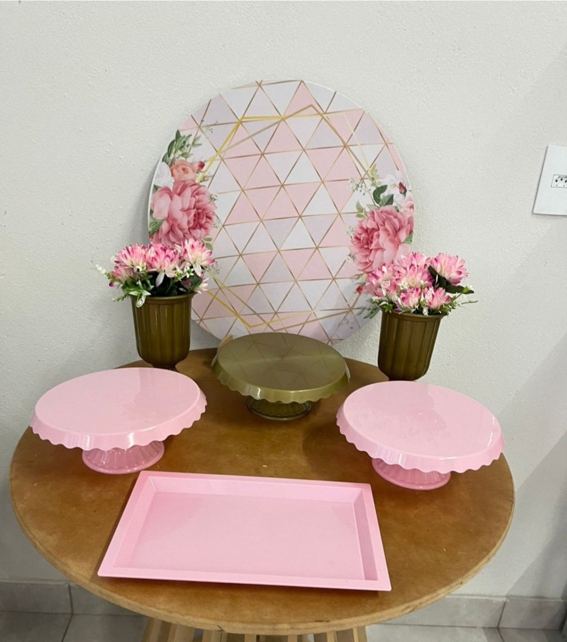 Kit Mesa Flor Rosa - labeladecor