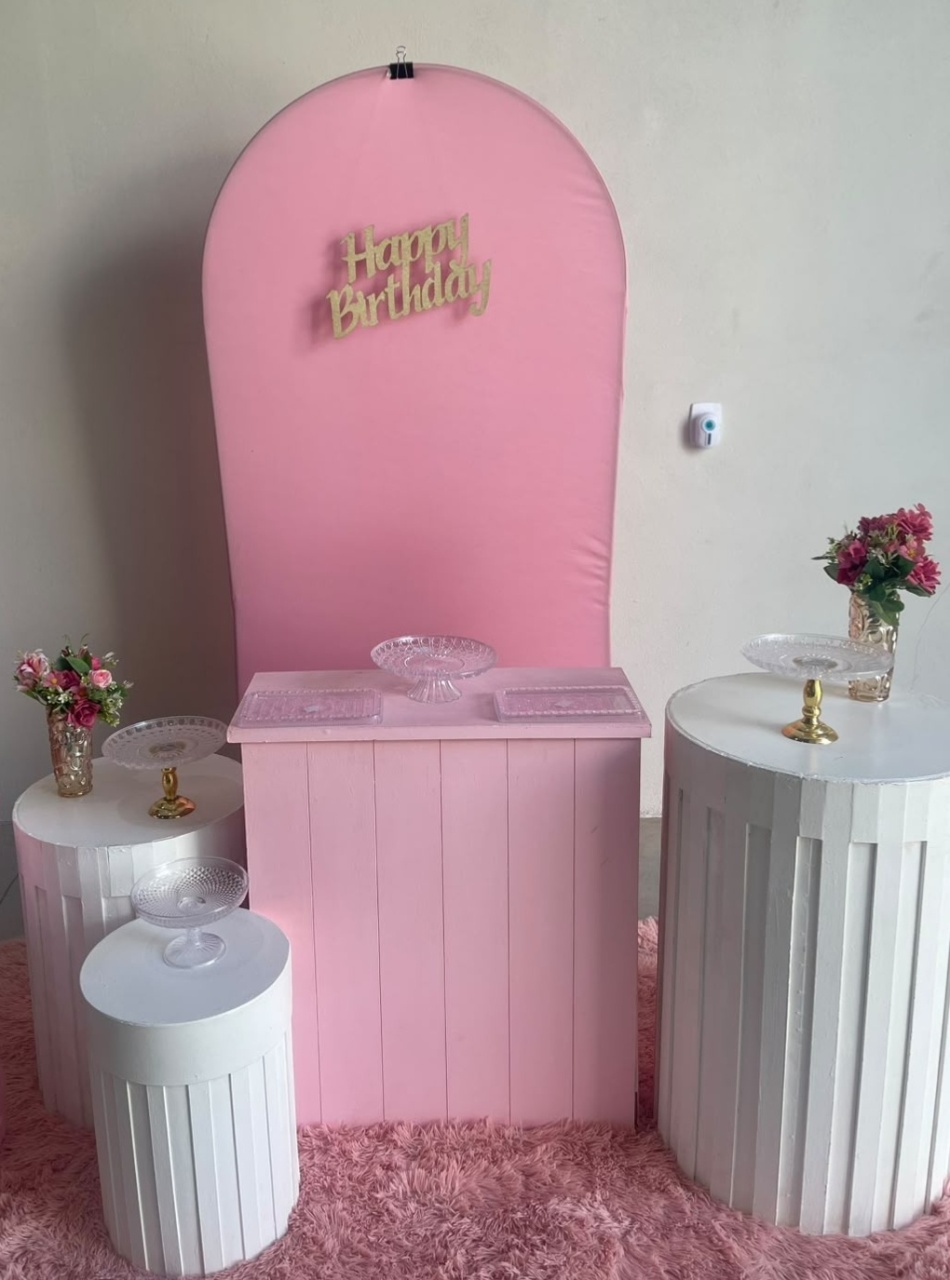 Kit M Romano Rosa Com Balão - labeladecor
