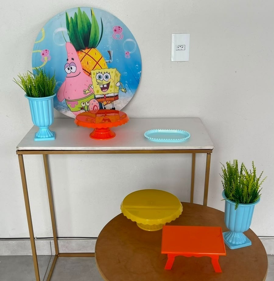 Kit Mesa Bob Esponja Sem Mesa - labeladecor