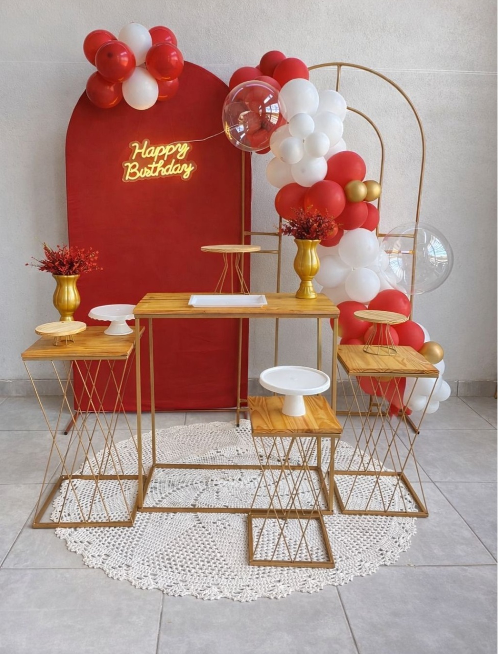 Kit Gg Romano Vermelho Com Balão - labeladecor