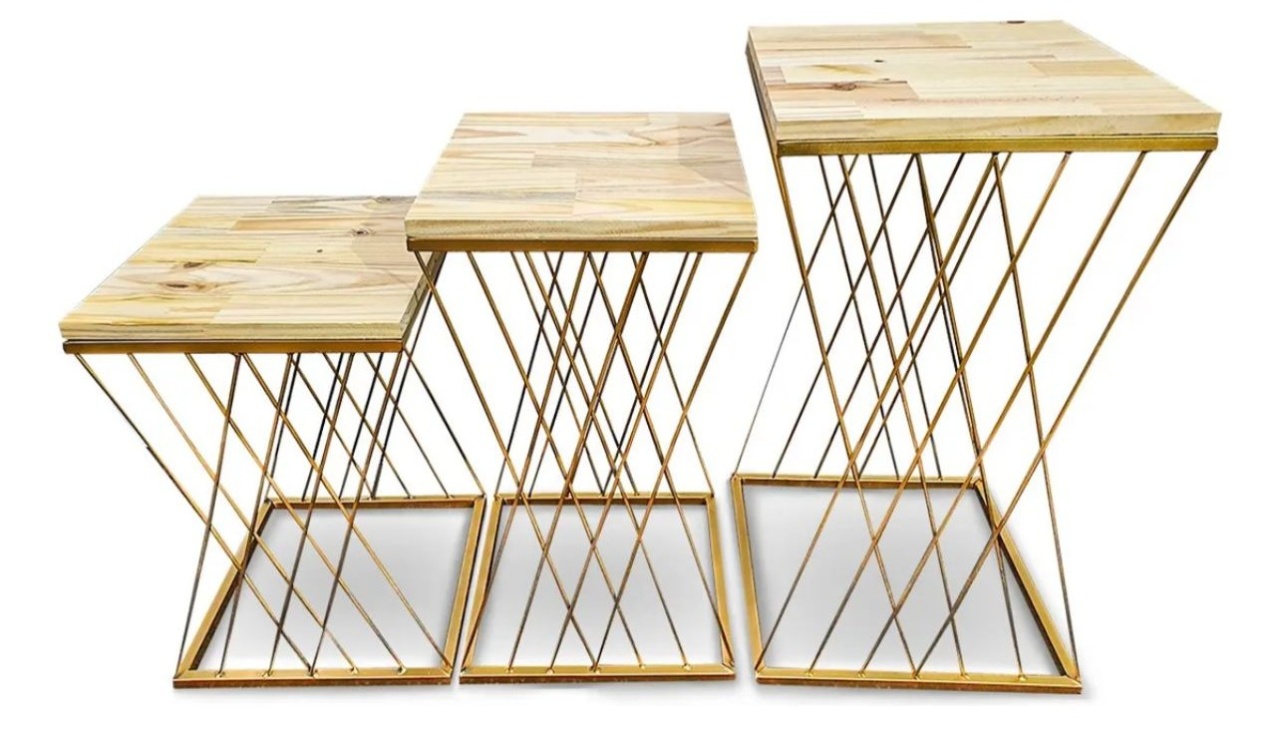 Mesa Aramada Tampo Branco Ou Madeira  - labeladecor